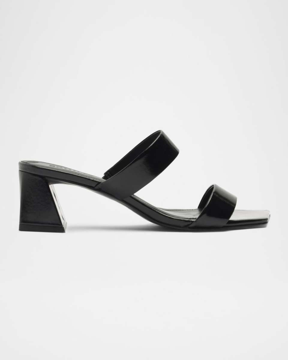 Chantal Patent Two-Band Slide Sandals